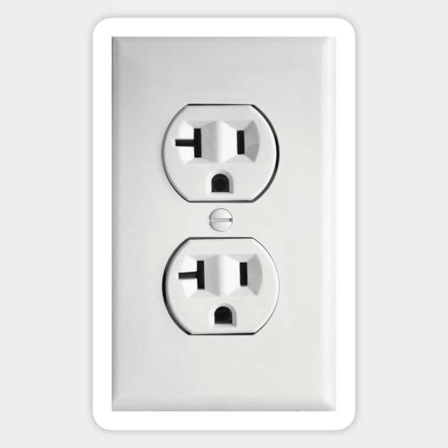 Fake Power Outlet Plug Sticker by Integritydesign